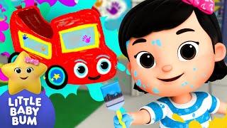 Wheels On the Bus - Fun Painting Song ⭐ New Song   Little Baby Bum