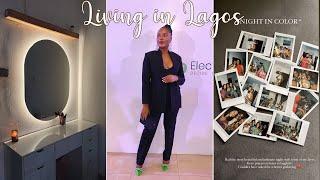 LIVING IN LAGOS  wedding party color themed girls night home updates GWG Gala & more MCVlogs#54