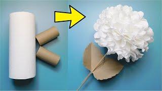 Giant Paper Hydrangea Tutorial plus Bonus  White Paper Flower Craft Ideas  Handmade Home Decor DIY