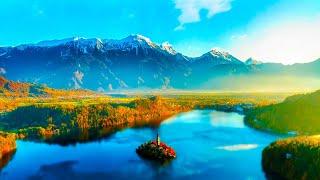 Beautiful calm relaxing music  with stunning landscapes