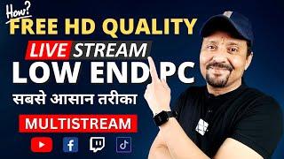 Free HD Quality Live Streaming From Low End PC  Mobizen Live Studio  Best Multi Streaming Platform