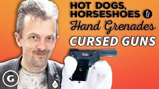 Firearms Expert Reacts To CURSED Hot Dogs Horseshoes & Hand Grenades’ Guns