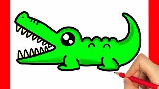 HOW TO DRAW A CROCODILE EASY