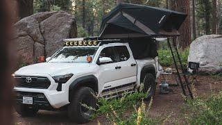 Truck Camping in the Mountains  2024 Toyota Tacoma Overland Gear and Build