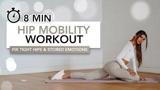 8 MIN HIP MOBILITY WORKOUT  Improve Hip Flexibility & Release Stored Emotional Stress  Eylem Abaci