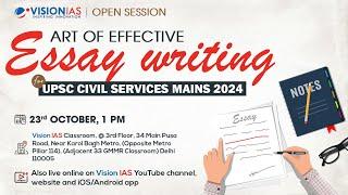 Open Session on Art of Effective Essay Writing  23rd October 1PM
