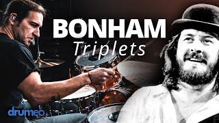 How To Play John Bonham Triplets Drum Lesson