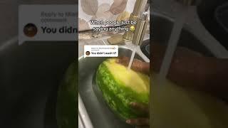 Do you wash your watermelon?  Raw Vegan Aquarius