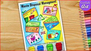 Waste Disposal Managment Poster Drawing  Poster making ideas for competition