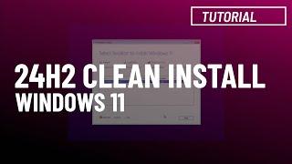 Windows 11 24H2 Clean install process from USB on SSD Official
