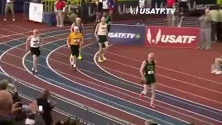 100-year-old Orville Rogers sets an age group record in the mens 60m