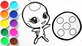 Como Dibujar y Pintar TIKKI  de Ladybug - Dibujos Para Niños - Learn Colors  FunKeep Art