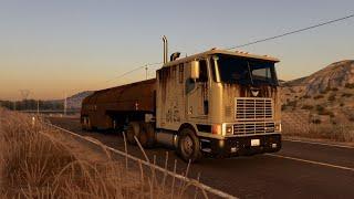 International 9800 with 50s Fruehauf Tanker Trailer Mexican Mountains  POV ATS