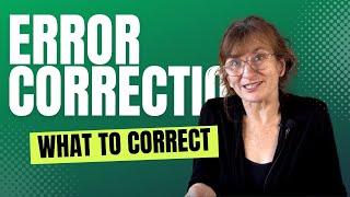 Error correction in English teaching - Part 2- What to correct