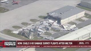 Immense Hanger Damage Albert Whitted Airport in St. Petersburg Florida After Hurricane Milton