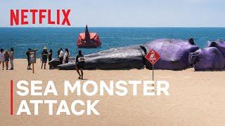 Tourists React to Prank Real Life Sea Monster Attack  Netflix