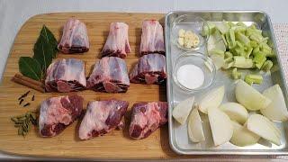 طريقة طبخ او سلق موزات الغنم مع العظم  How to cook melt in your mouth Lamb Shanks