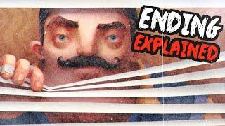 Hello Neighbor ENDING EXPLAINED + SECRET ENDING ALL ENDINGS