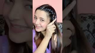 Front braided crisscross ponytail  #Shorts #Hairstyle #Hairtutorial #Sumedhafam