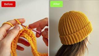 Easy Crochet Beanie For Beginners  Crochet Hat for Men & Women