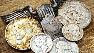 SILVER MADNESS Multiple Big Silver Coin Spill Sterling Pilot Wings Silver School Charm & More
