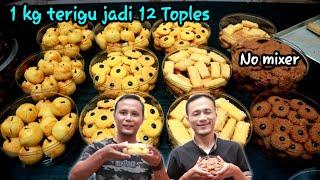 IDE BISNIS.. 1 KG TERIGU JADI 12 TOPLES 4 MACAM KUE LEBARAN