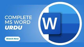 Microsoft Word Skills Basic Foundations to Advanced Mastery URDU