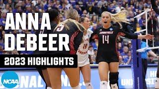 Anna DeBeer 2023 NCAA volleyball tournament highlights