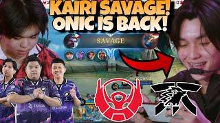 KAIRI HAYABUSA SAVAGE  ONIC IS BACK  FNATIC VS BIGETRON MATCH 3 MPL S14