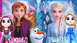 #frozen Queen #elsa ️ Frozen #anna 🩷 #mytalkingangela2   #cosplay makeover Sisters forever