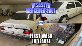 Disaster Barnyard Find  Extremely Dirty Mercedes  First Wash In Years  Car Detailing Restoration