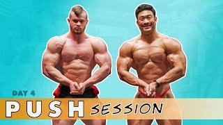 Bodybuilding Contest Prep Push Day  Two Weeks Out EP #6