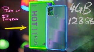 infinix HOT 11 Play 2022 6000 mah 4GB 128GB price in pakistan