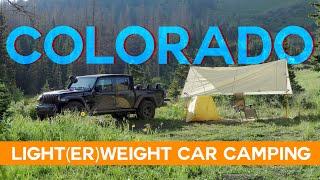 Colorado Lightweight Car Camping Hermit Pass In A Jeep Gladiator