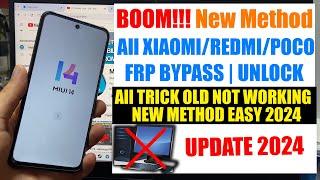 All Xiaomi Miui 14 FRP Bypass - Android 13 Bypass Google Account FRP Lock Redmi 2024