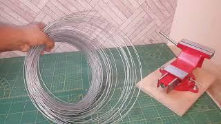 How to make round wire straight in 1 minute  bird cage making technique