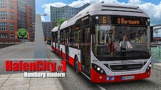 OMSI 2 Hamburg HafenCity #1 - Mit dem Volvo 7900 Hybrid-Bus auf der Linie 6  BUS-SIMULATOR