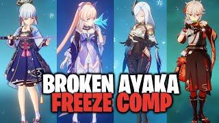 The Most BROKEN Ayaka Freeze Comp  Genshin Impact