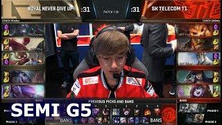 RNG vs SKT  Game 5 Semi Finals S7 LoL Worlds 2017  Royal Never Give Up vs SK Telecom T1 G5