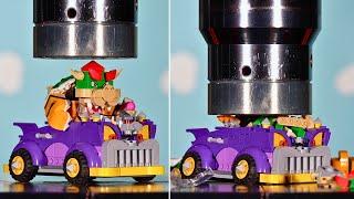 Lego Bowser CRUSHED By Hydraulic Press  #Mario #Lego @SMG4