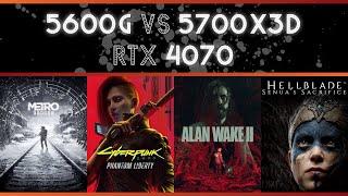  5600G vs 5700X3D Benchmark - The Last AM4 CPU? RTX 4070 2K DLSS 3.5 w Timestamps