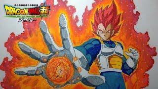 Drawing Vegeta SUPER SAIYAN GOD  Dragon ball Super Movie Broly