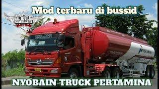 Bawa bahan bakar - bussid mod truck tangki pertamina
