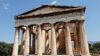 Antigua ágora de Atenas y templo de Hefesto  Grecia  4K