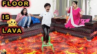 FLOOR IS LAVA  Comedy Family Challenge  Funny Fails  24 Hours Challenge  Aayu and Pihu Show