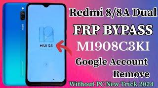 Redmi 88A  FRP BYPASS  Xiaomi M1908C3KI Google account Bypass  MIUI 11 Without PC New Trick