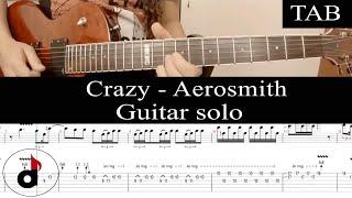 CRAZY - Aerosmith Joe Perry SOLO guitar cover + TAB