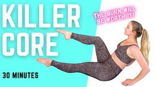 30 MINUTE KILLER CORE - Challenging At Home Ab WorkoutNo Equipment