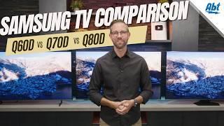 2024 Samsung 4K QLED TV Comparison Q60D vs Q70D vs Q80D