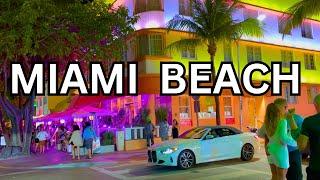 4K  SOUTH BEACH NIGHTLIFE Miami Beach Tour  2024